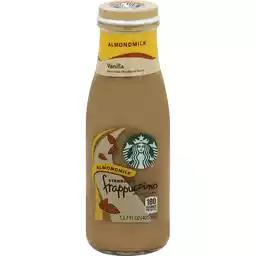 Starbucks Frappuccino Almond Milk Vanilla 13 7 Fluid Ounces Glass Bottle Canned Bottled Drinks Remke Markets