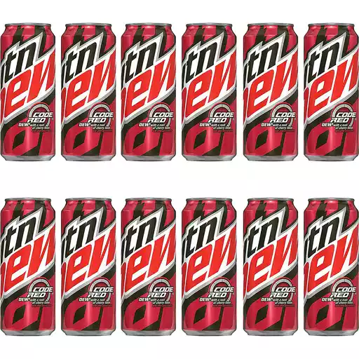 Mtn Dew Code Red Soda Citrus With Cherry 16 Fl Oz 12 Count Shop Service Food Market