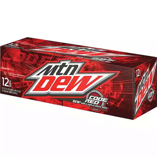 Mountain Dew Code Red 12 12 Can Lemon Lime Citrus Cost U Less