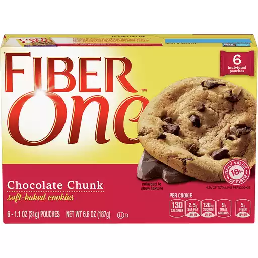 Fiber One Cookies Chocolate Chunk Soft Baked Granola Energy Bars Real Value Iga