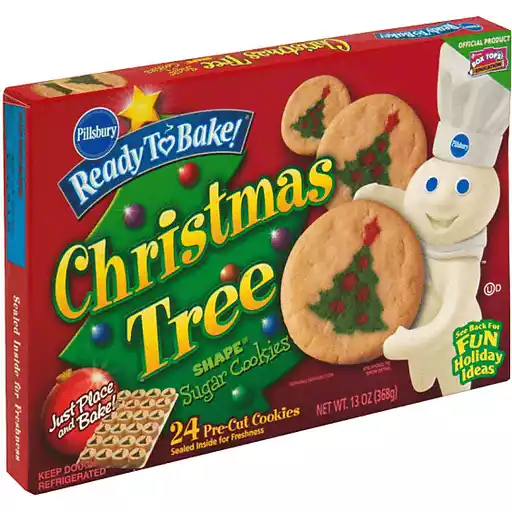 Pillsbury Ready To Bake Cookies Sugar Christmas Tree Shape Refrigerated Dough Foodtown