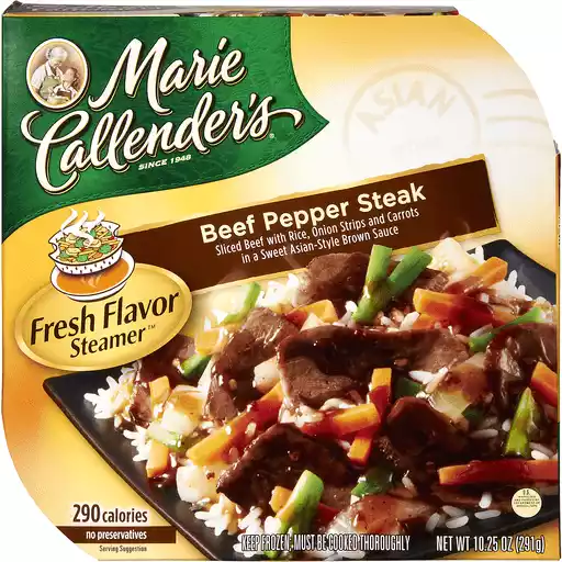 Marie Callender S Beef Pepper Steak Fresh Flavor Steamer Frozen Dinner Meals Entrees Ron S Supermarket