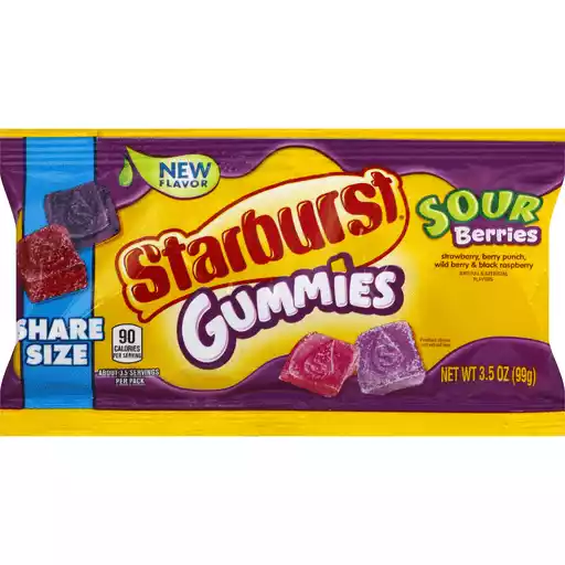 Starburst Gummies Sour Berries Share Size Gummy Candy Leppinks Food Centers