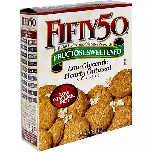 Fifty 50 Fructose Sweetened Low Glycemic Hearty Oatmeal Cookies Pantry Phelps Market