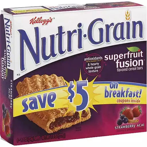 Kellogg S Nutri Grain Superfruit Fusion Strawberry Acai Cereal