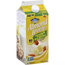 Blue Diamond Almond Breeze Almondmilk Blended With Real Bananas 0 5 Gal Carton Milk Cream Kessler S Grocery