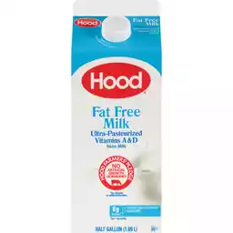Hood Fat Free Milk 0 5 Gal Carton Shop Kessler S Grocery