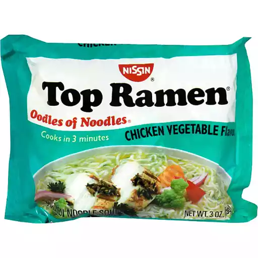 Nissin Top Ramen Chicken Vegetable Flavor Ramen Noodle Soup Chicken Vegetable Flavor Asian Soups Ramen Wade S Piggly Wiggly