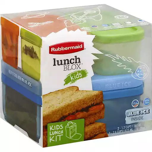 Rubbermaid Lunchblox Lunch Kit Kids Plastic Containers Dave S Supermarket - rubbermaid freezer blox