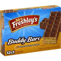 Mrs Freshley S Buddy Bars Peanut Butter Wafers 6 2 Oz Packages Shop 99 Ranch Market