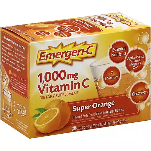 Alacer Emergen C 1000 Mg Vitamin C Super Orange 30 Packet Supplements Specialty Northland Food