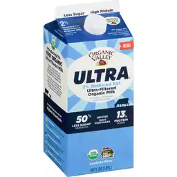 Organic Valley Ultra 2 Reduced Fat Ultra Filtered Organic Milk 56 Fl Oz Carton 2 Milk New Pioneer
