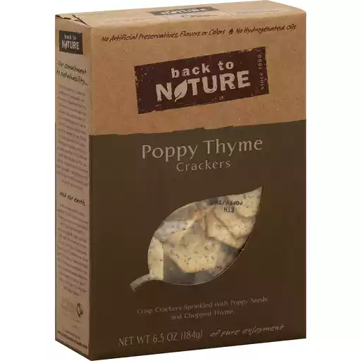 Back To Nature Crackers Poppy Thyme Shop Edwards Food Giant
