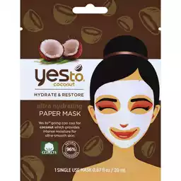 Yes To Coconut Paper Mask Ultra Hydrating Masks And Toners Midtown Fresh