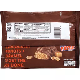 PAYDAY Chocolatey Covered Peanut and Caramel Snack Size Candy Bars, 9.12 oz  bag