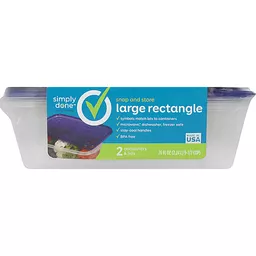 Rubbermaid Containers & Lids, Large Rectangles, 1.1 Gallon 2 Ea