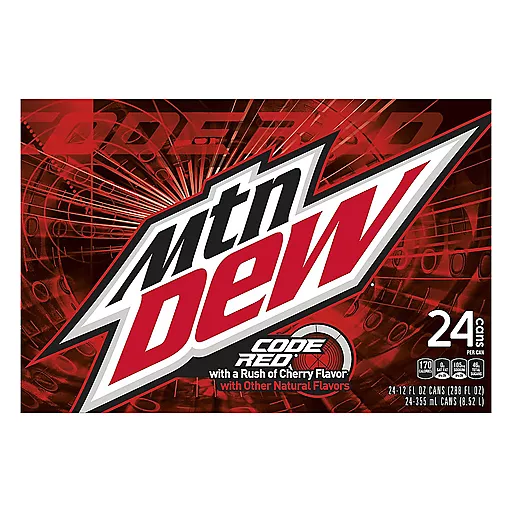Mtn Dew Code Red Soda Cherry 12 Fl Oz 24 Count Beverages Food Fair Markets