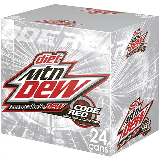 Diet Mountain Dew Code Red 24 Pack 12 Fl Oz Cans Shop Quality Foods