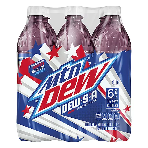 Mtn Dew Dew Sa 6 Pack Code Red White Out Voltage Soda 6 Ea Soda Mixers Reasor S