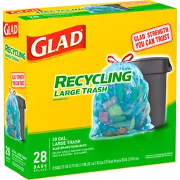 Glad Blue Recycling Bags - 30 ea
