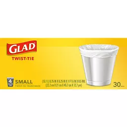 GLAD 78817 Glad Flat Top Small 4 Gallon 6/30ct