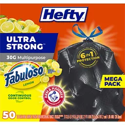 Hefty Ultra Strong Tall Kitchen Trash Bags, NEW! Fabuloso Scent, 13 Gallon,  80 Count 