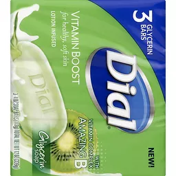 Dial Glycerin Soap Bar Vitamin Boost - 3 CT, Bar Soap & Body Wash
