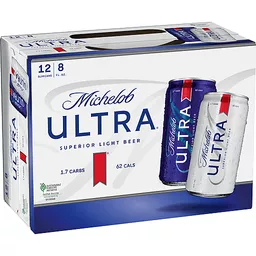 Michelob Ultra Beer, Superior Light, 12 Pack - 12 pack, 12 fl oz bottles