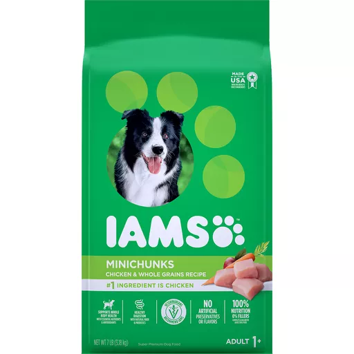 Iams Dog Food Chicken Whole Grains Recipe Mini Chunks Adult 1 Dog Food Reasor S [ 512 x 512 Pixel ]