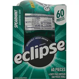 Eclipse Gum, Sugar Free, Spearmint 18 Ea, Gum