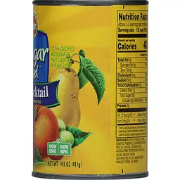 Del Monte No Sugar Added Fruit Cocktail Packed in Water 14.5 oz. Can, Mixed Fruit