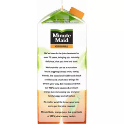 minute maid orange juice carton
