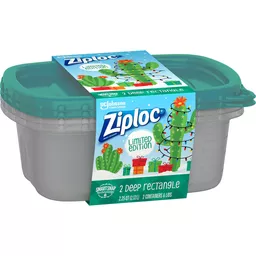Ziploc Containers & Lids, Small Rectangle, Plastic Containers