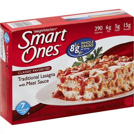 Weight Watchers Smart Ones Classic Favorites Traditional Lasagna With Meat Sauce Meals Entrees Wade S Piggly Wiggly