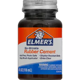 Elmer's Rubber Cement, Clear - 4 oz bottle