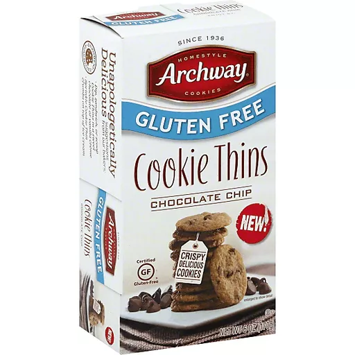 Archway Cookie Thins Gluten Free Chocolate Chip Cookies Market Basket