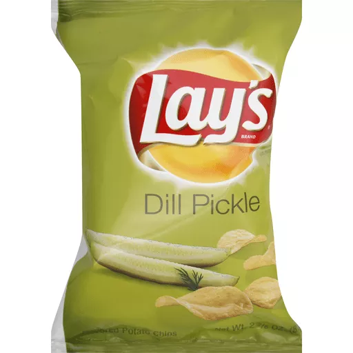 Lay S Dill Pickle Flavored Potato Chips 2 87 Oz Bag Potato Service Food Market