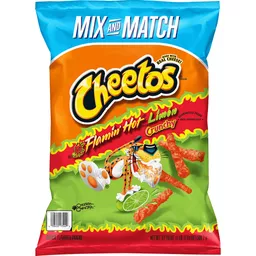 Cheetos Crunchy Cheese Flavored Snacks Flamin' Hot Limon Flavored