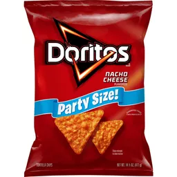 Doritos® Nacho Cheese Flavored Tortilla Chips Party Size, 14.5 oz