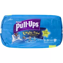 Huggies Pull-Ups Training Pants Night Time Glow In The Dark Size 2T-3T - 24  CT, Diapers & Training Pants