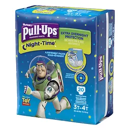PULL UPS Night Time Toy Story 3T-4T (32-40 lbs) Training Pants 20 ea