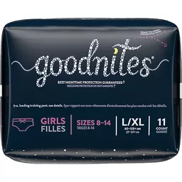 Good Nites Nighttime Girls L/Xl (60 125+ Lbs) Underwear 11 Ea