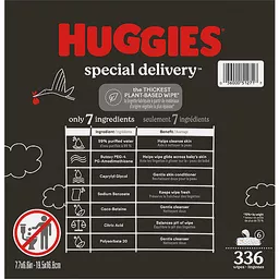 Hypoallergenic Baby Wipes, Unscented, Huggies Special Delivery