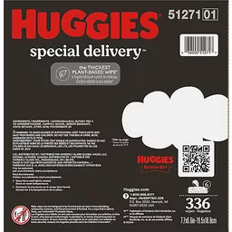 Huggies Special Delivery Baby Wipes, Unscented, 6 Pack, 336 Total