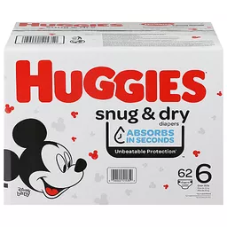 Huggies Snug & Dry Diapers, Disney Baby, 6 (Over 35 lb) - 92 diapers