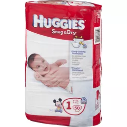 Huggies Snug & Dry Diapers Size 1 Newborn Both Jumbo Pack - 8-14 lbs