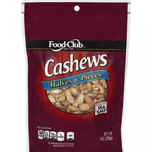 Food Club Cashews Halves Pieces Baking Chips Nuts Bars Kj S Market