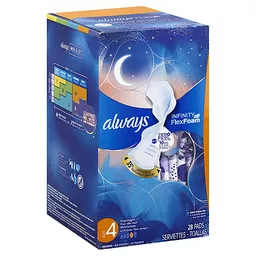 Always® Infinity™ with Avec Flex Foam Unscented Size 4 Sanitary