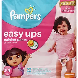Pampers Easy Ups Girls Size 3 T 4 T Training Pants 23 Ct Pack, Diapers & Training  Pants