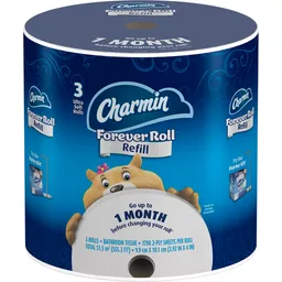 Charmin Ultra Soft Toilet Paper, 3 Forever Roll Refill Kit, 3 Count, 1700  Sheets Per Roll | Shop | Sautter's Market